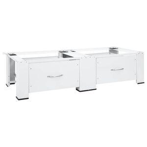 vidaXL Supporto Doppio Lavatrice e Asciugatrice con Cassetti Bianco