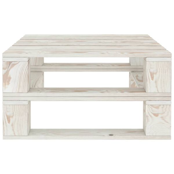 vidaXL Set Salotto da Giardino 8 pz Pallet in Legno Bianco