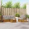 vidaXL Set divani con cuscino 6 pcs Grigio Naturale e Chiaro