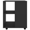 vidaXL Mobiletto con Ruote Nero 60x53x72 cm in Legno Multistrato