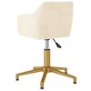 vidaXL Sedie da Pranzo Girevoli 2 pz Crema in Velluto