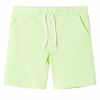 vidaXL Pantaloncini per Bambini con Coulisse Giallo Neon 140