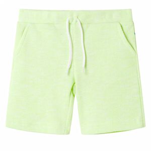 vidaXL Pantaloncini per Bambini con Coulisse Giallo Neon 140
