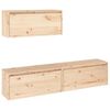 vidaXL Mobili Porta TV 3 pz in Legno Massello di Pino