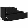 vidaXL Armadio da Notte con cassetto Rovere Nero 70 x 36 x 40,5 cm