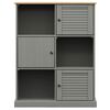 vidaXL Libreria VIGO 90x35x114,5 cm in Legno Massello di Pino Grigio