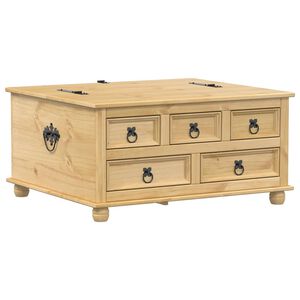 vidaXL Scatola Portaoggetti Corona 90x78x45 cm Legno Massello di Pino