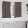 vidaXL Tende Blackout con Anelli 2 pcs Marrone Scuro 140 x 140 cm