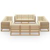 vidaXL Set Divani da Giardino 13 pz con Cuscini Legno Massello di Pino