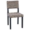 vidaXL Sedia da pranzo 2 pcs Nero Lavato 46 x 55 x 84 cm Rattan Kubu