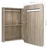 vidaXL Armadietto Bagno con Specchio e LED Rovere 60x11x80 cm