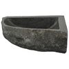 vidaXL Lavabo Grigio (30-37) x (30-37) x 12 cm Pietra di Fiume