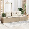 vidaXL Set Divano da Giardino 3 pcs Beige e Crema polyrattan