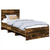 vidaXL Struttura del letto Rovere fum&eacute; 90 x 200 cm Legno multistrato