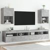 vidaXL Mobili TV con Luci LED 2pz Grigio Cemento 40,5x30x60 cm