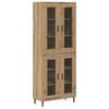 vidaXL Credenza 2 pcs Rovere artigianale 69,5 x 34 x 180 cm
