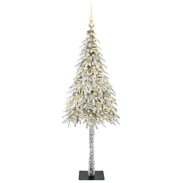 vidaXL Albero di Natale con 150 LED Bianco 150 cm PE e Acciaio