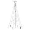 vidaXL Albero di Natale con Puntale Bianco Caldo 200 LED 180 cm