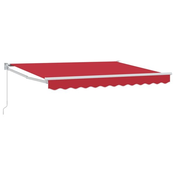 vidaXL Tenda retrattile manuale Rosso 3,5 x 2 m