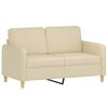 vidaXL Set di Divani 2 pz con Cuscini Crema in Tessuto