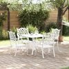 vidaXL Set di Tavolo da Giardino 5 pcs Bianco Alluminio pressofuso