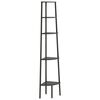 vidaXL Scaffale Angolare a 5 Livelli Nero 45,5x31,5x180 cm