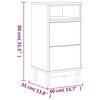 vidaXL Comodino FLAM 40x35x80 cm in Legno Massello di Pino