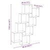 vidaXL Mensola a Muro Cubo Artigianale 90x15x119,5cm Legno Multistrato
