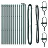 vidaXL Palo della recinzione 13 pcs Verde Acciaio