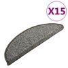 vidaXL Tappetini per Scale 15 pz Antracite 65x21x4 cm