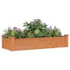vidaXL Fioriera Giardino Fodera Marrone 120x45x25cm Massello Abete