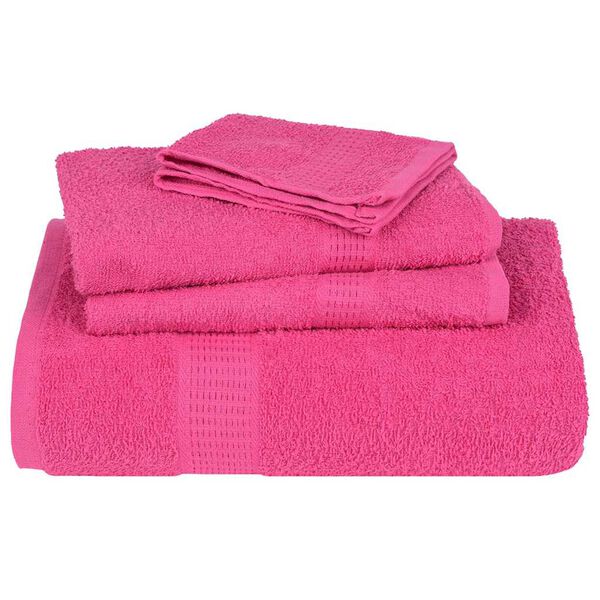 vidaXL Asciugamani da Doccia FROGN 10 pz Rosa 70x140 cm 360 g/m&sup2;