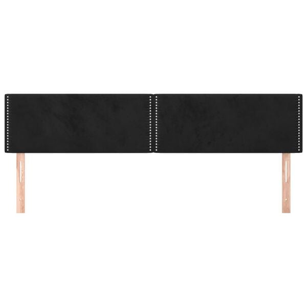 vidaXL Testiera 2 pz Nera 80x5x78/88 cm in Velluto