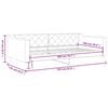 vidaXL Letto da Giorno Crema 100x200 cm in Tessuto