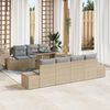vidaXL Set Divano da Giardino con cuscino 8 pcs Beige e Grigio Chiaro