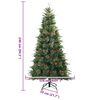 vidaXL Albero di Natale Artificiale con Rami Pieghevoli Verde 240 cm
