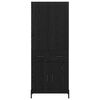 vidaXL Credenza Rovere Nero 69,5 x 34 x 180 cm Legno multistrato