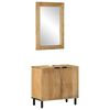vidaXL Set Mobili da Bagno 2pz Marrone in Legno Massello di Mango