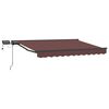 vidaXL Cornice per Tenda Manuale con LED Marrone e Antracite 2,5 x 2 m
