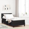 vidaXL Letto a molle con materasso Nero 200 x 90 cm Poliestere
