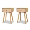 vidaXL Comodini Set 2 pz in Massello di Pino 40x30x61 cm Marroni
