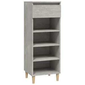 vidaXL Scarpiera Grigio Cemento 40x36x105 cm in Legno Multistrato