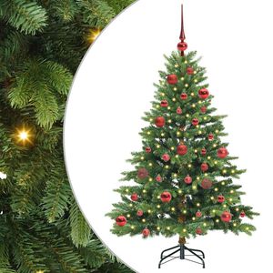 vidaXL Albero di Natale artificiale con 150 LED Verde 150 cm PE e PVC