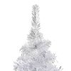 vidaXL Albero di Natale Preilluminato con Palline Argento 210 cm PET