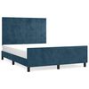vidaXL Giroletto senza Materasso Blu Scuro 140x190 cm in Velluto