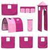 vidaXL Struttura del letto loft per bambini Nero e rosa 99,5 x 190 cm