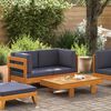 vidaXL Set Divani Giardino 2 pz con Cuscini Grigio Scuro Legno Acacia