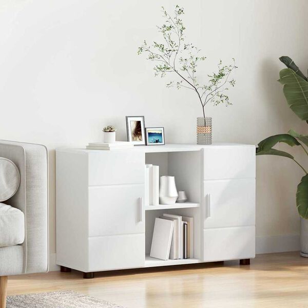 vidaXL Credenza FLORIN Bianco 88,5 x 30,5 x 55,5 cm Legno multistrato