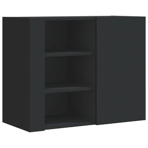 vidaXL Armadietto a Muro Nero 75x35x60 cm in Truciolato