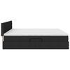 vidaXL Letto con contenitore e LED Nero 200 x 200 cm Poliestere